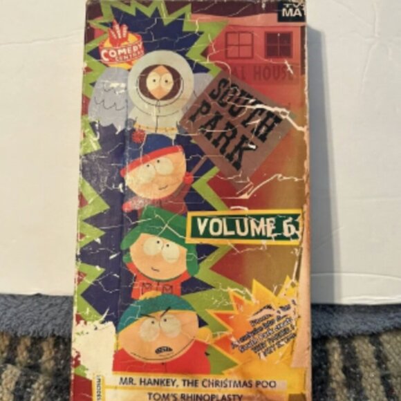 SOUTH PARK Volume 6 Comedy Central VHS Mr Hankey Christmas Poo Tom's Rhinoplasty - Picture 2 of 3
